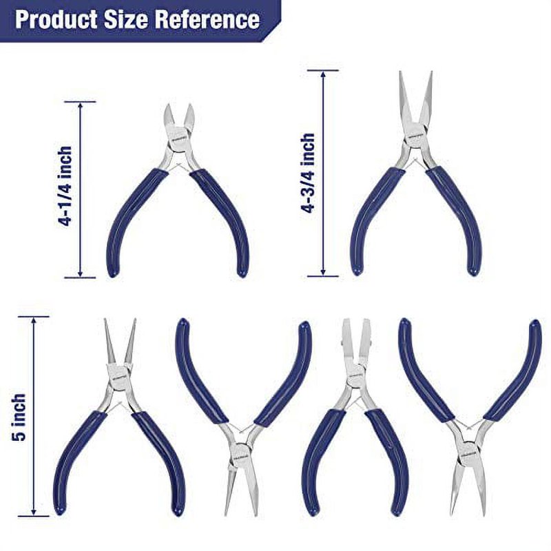 Jewelry Pliers Set - 7-Piece Jewelry Making Tools with Carrying Pouch