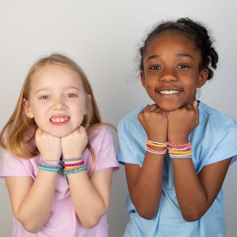 Kids DIY Friendship Bracelet Kit with Spinning Loom - Creative Jewelry Making for Ages 8+