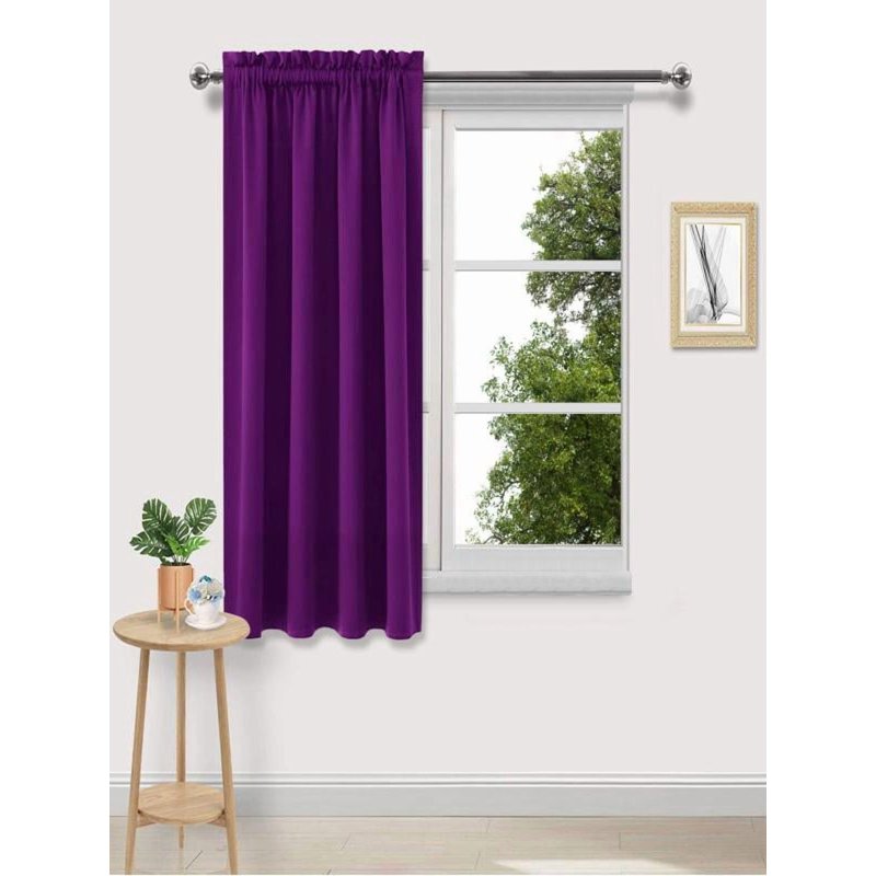 Blackout Curtains Rod Pocket Room Darkening Window Drapes - Various Colors, 1 Panel 37.8x44.9 Inch