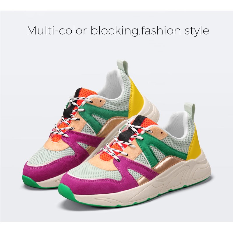 Colorful Chunky Sneakers for Women - Fashion Walking & Travel Shoes