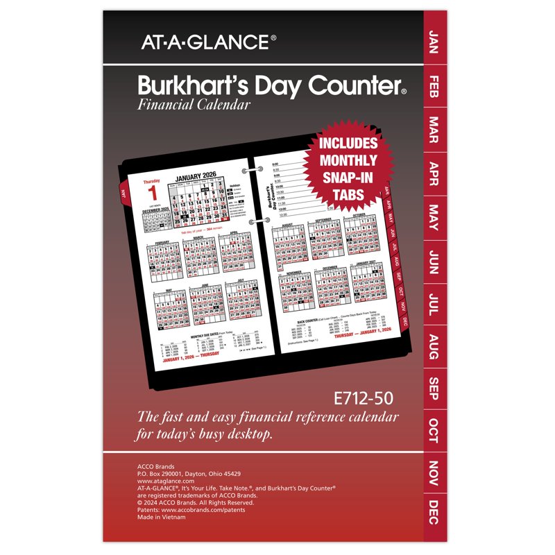 2026 Daily Desk Calendar Refill with Julian Dates & Planning Pages