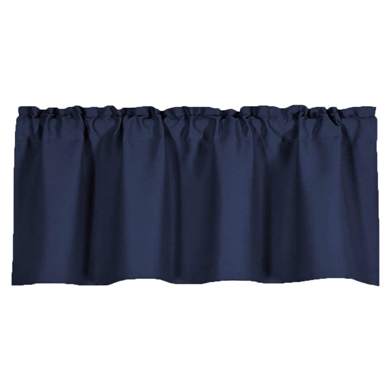 Dark Blue Blackout Valance Curtain for Kitchen & Living Room 57x18 inches