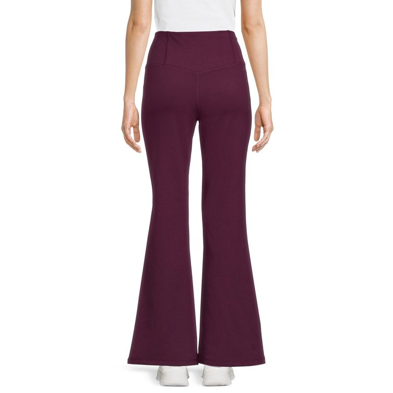 Women's High Rise Flare Leg Active Pants with Moisture Wicking