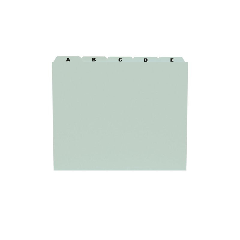 A-Z Letter File Guides Light Green 25-Pack for Office Organization