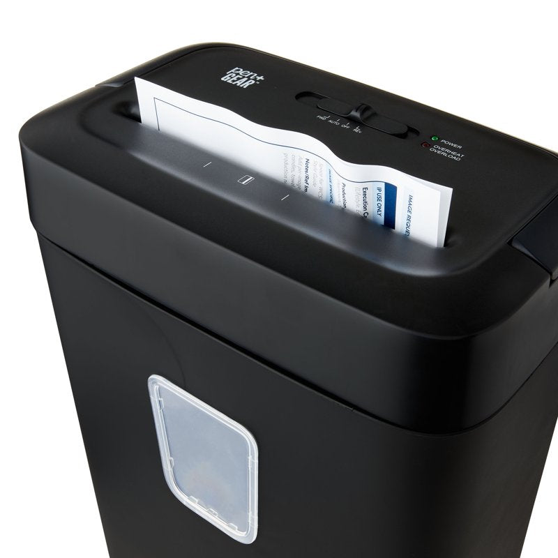Cross-Cut Paper and Credit Card Shredder - 12 Sheets, 5.55 Gal Bin, Black