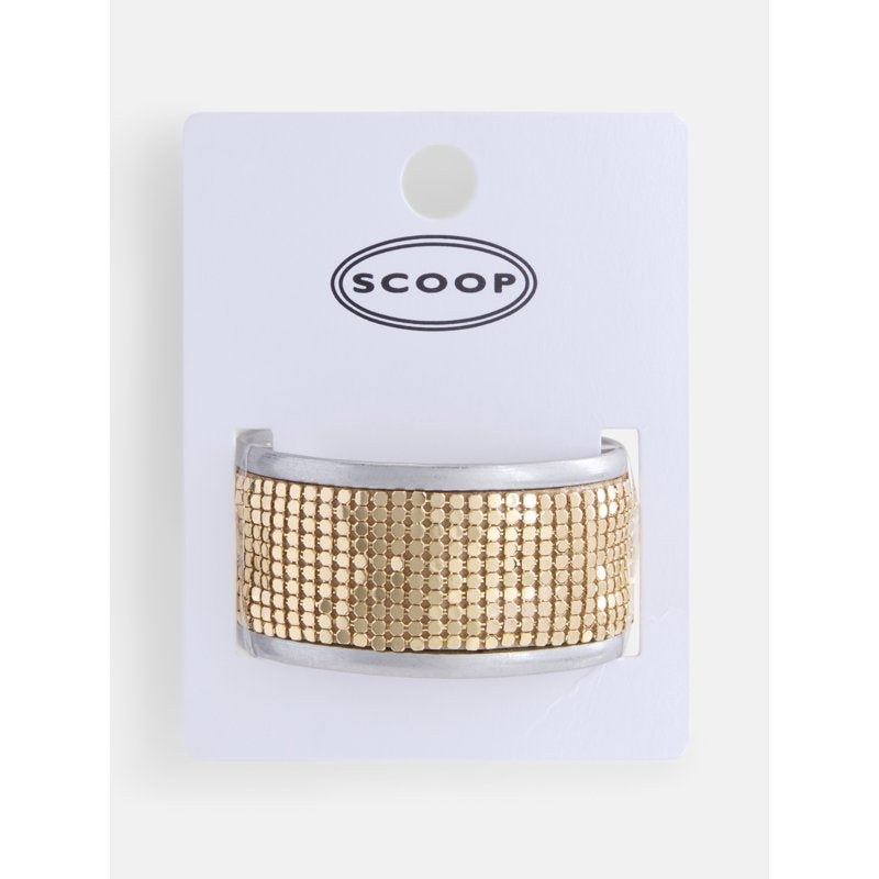 Mixed Metal Chainmail Cuff Bracelet for Women - Scoop