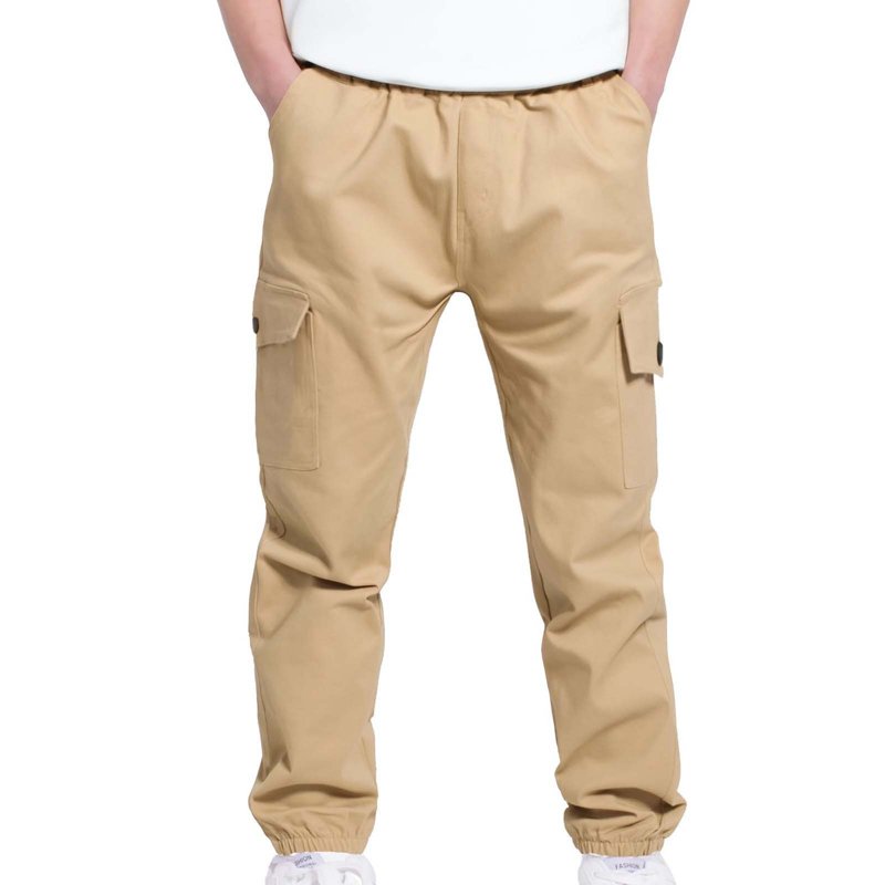 Kids Boys Cargo Pants with Elastic Waist for School and Daily Wear