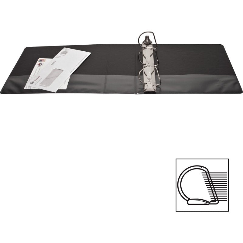Basic D-Ring View Binder 3-inch Capacity - Black, 725 Sheets
