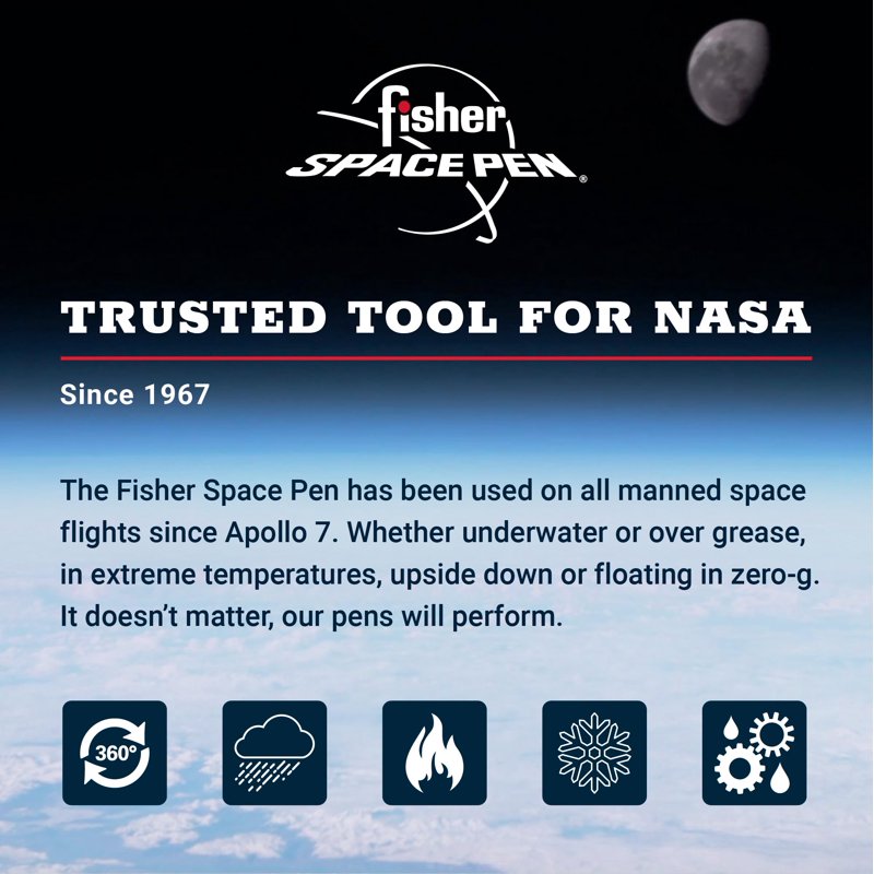Fisher Space Pen Bullet Pen with Chrome Finish and Gift Box – Reliable Writing Instrument
