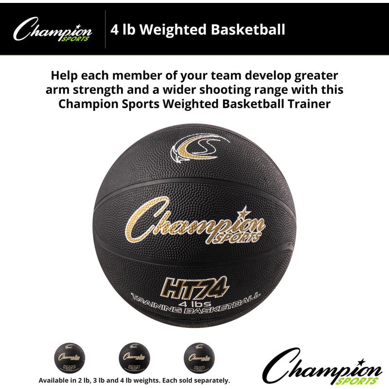 Weighted Basketball Trainer 4lb Regulation Size Rubber Cover for Shooting Drills