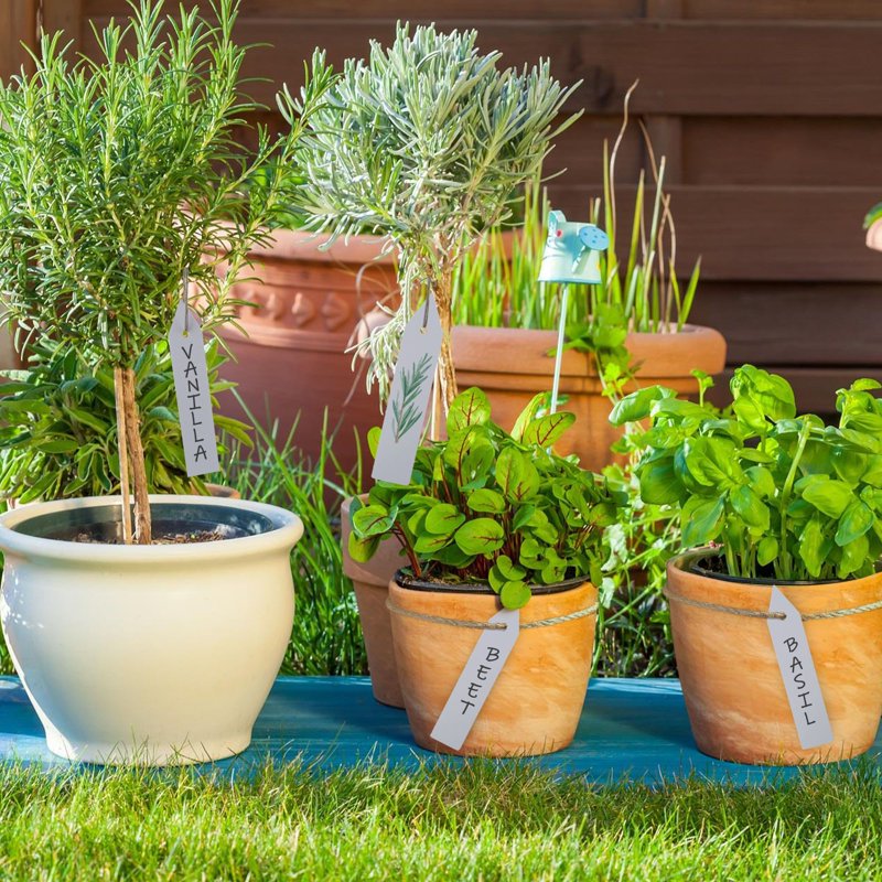 150 Waterproof Garden Plant Labels & Markers with Oil-Based Marker Set