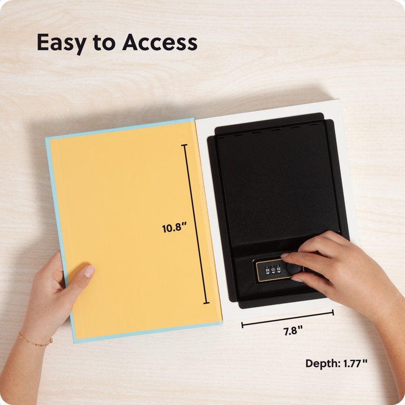 Diversion Safe Book with Combination Lock - Hidden Cash & Valuables Storage