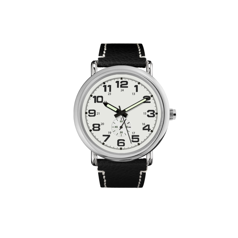 Men's Silver Tone Round Watch with Easy Read Dial – Analog Quartz, Stylish Vintage Design
