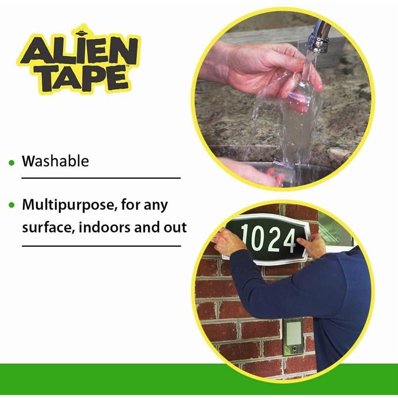 Nano Double Sided Mounting Tape - Heavy Duty Transparent Adhesive, 21 ft