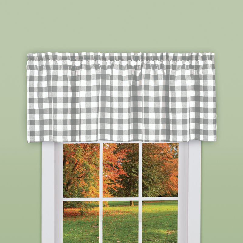 Farmhouse Buffalo Check Cafe Curtain Collection - Valance & Tier Options