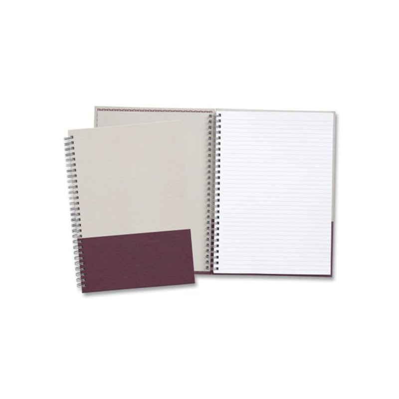 Medium Hard Cover Ruled Notebook - Gray & Purple, 80 Sheets, 6.5x9.5 Inches