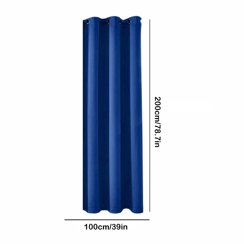 Blackout Insulated Curtains 100x200 cm Satin Faux Silk Bedroom Drapes - Thermal Noise Reducing