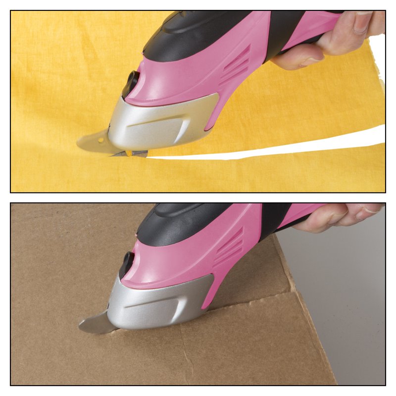 Cordless Power Scissors with 3.6V NiCad/Lithium-Ion Battery – Stalwart (Pink)