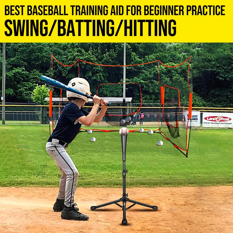 Adjustable Baseball Batting Tee with Tripod Stand - Softball & Baseball Practice Aid