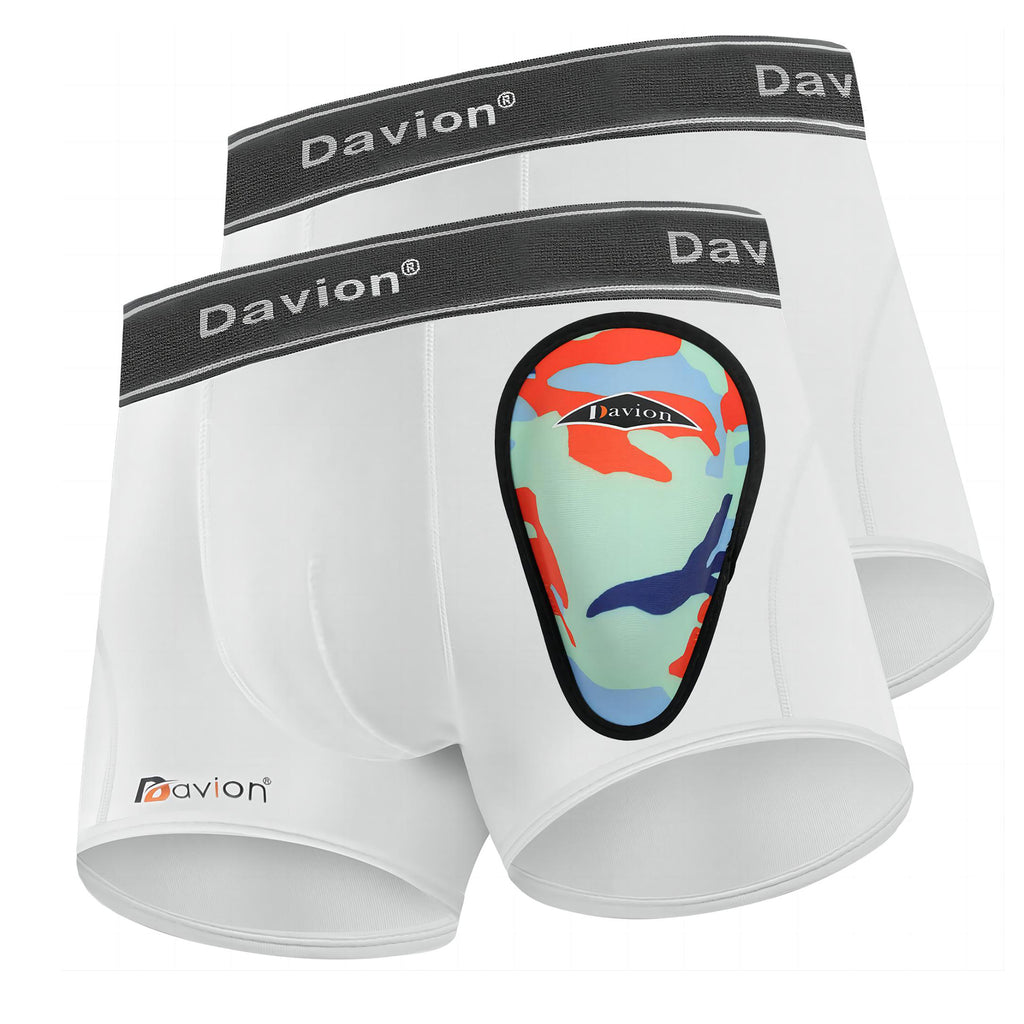 Youth Boys Baseball Compression Shorts with Protective Cup - Breathable Athletic Underwear