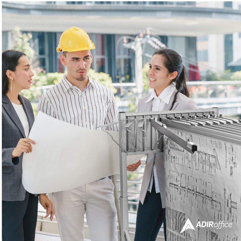 Blueprint Holder with Adjustable Storage and Mobile Stand for Construction Plans