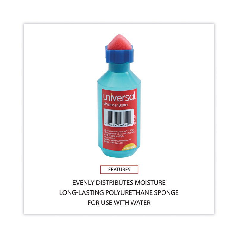 Universal Squeeze Bottle Moistener for Envelopes, 2 oz Blue, Pack Options