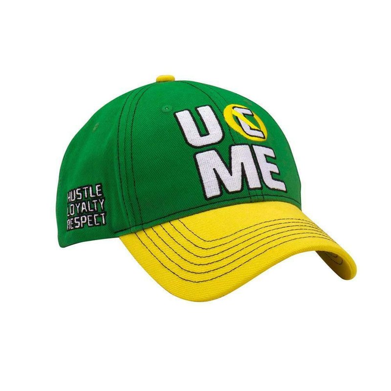 John Cena Baseball Hat Headband Wristband Set - Green Yellow Sports Accessories