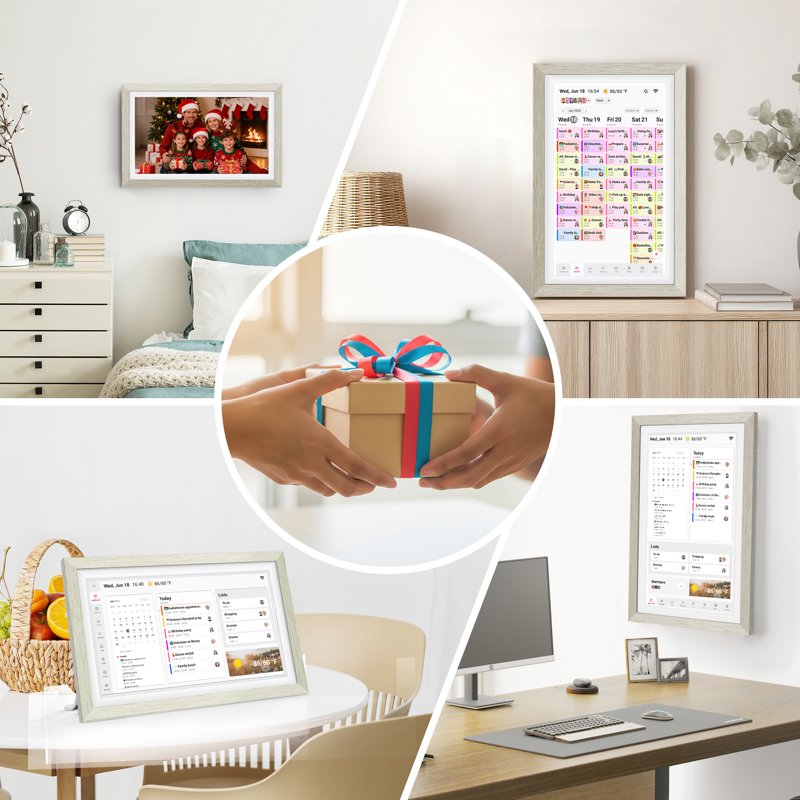 15.6-Inch Digital Family Calendar & Chore Chart Touchscreen Display