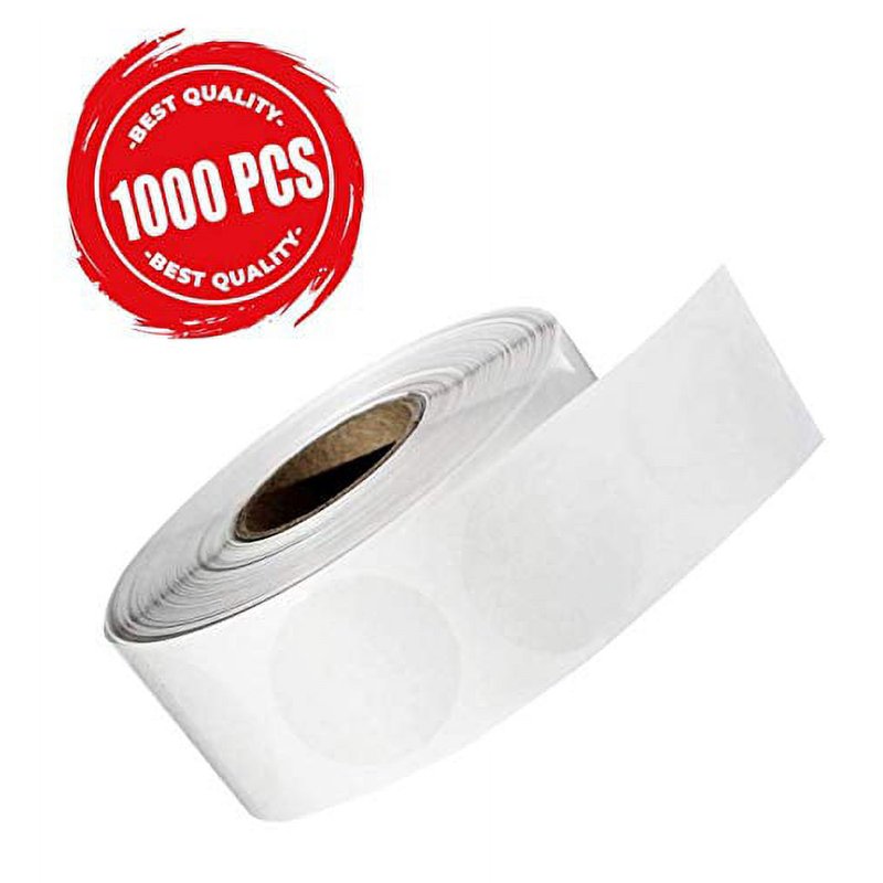 Clear Transparent 1.5-Inch Round Stickers for Sealing & Packaging, 1000 Roll