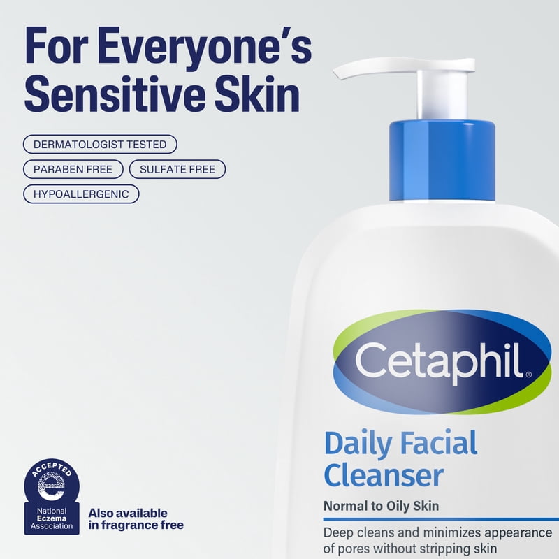 Gentle Facial Cleanser for Sensitive & Oily Skin - 20 oz