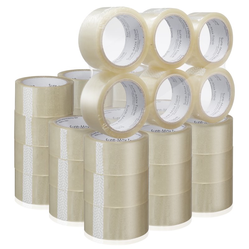 Heavy-Duty Packing Tape Rolls - Clear, 2.7 Mil, 60 Yards, 36-Pack