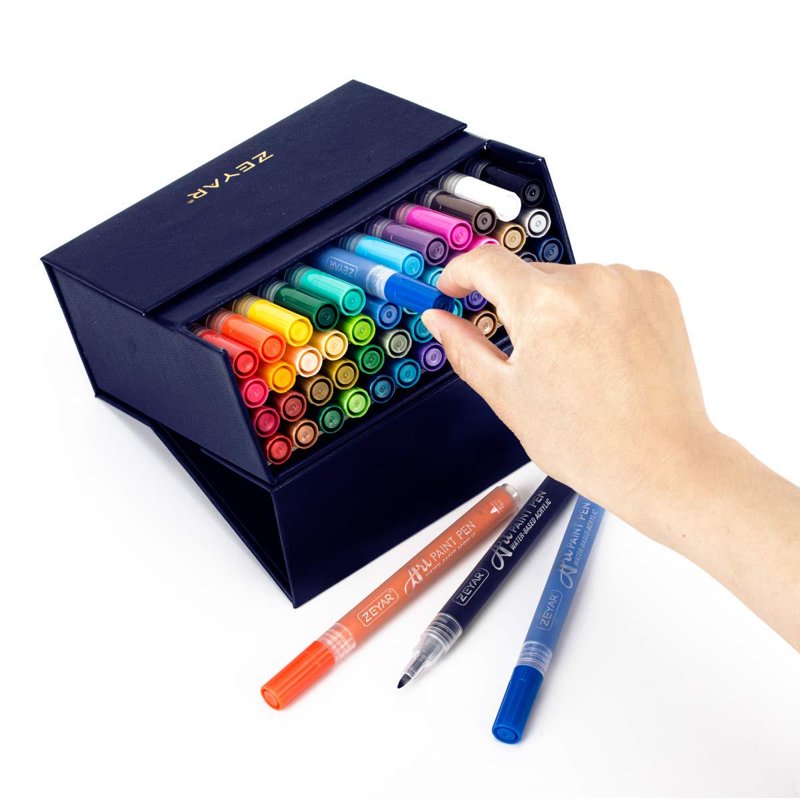 48 Colors Acrylic Paint Pens - Extra Fine Point, Waterproof & Permanent