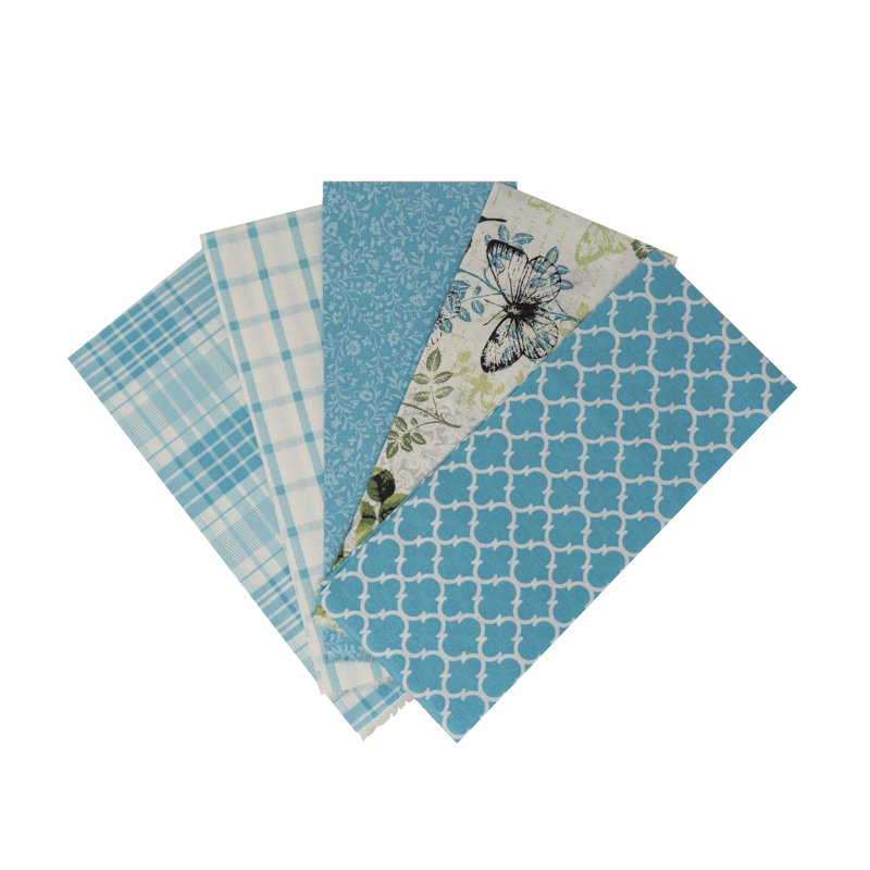 Precut Cotton Fabric Bundle for Quilting Sewing 5 Pieces 18x21 Inches