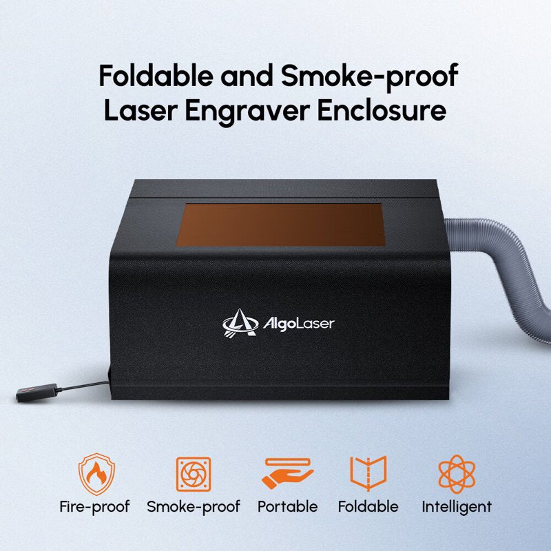 Fireproof Dustproof Enclosure for Engraving Machines - Smoke & Odor Insulation, 32.67x28.74x15.55 inches
