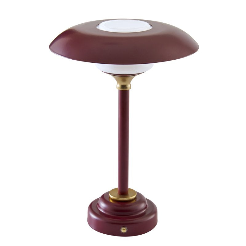 12-Inch Portable Red Ripple Lamp with Dimmable Touch Switch & USB-C