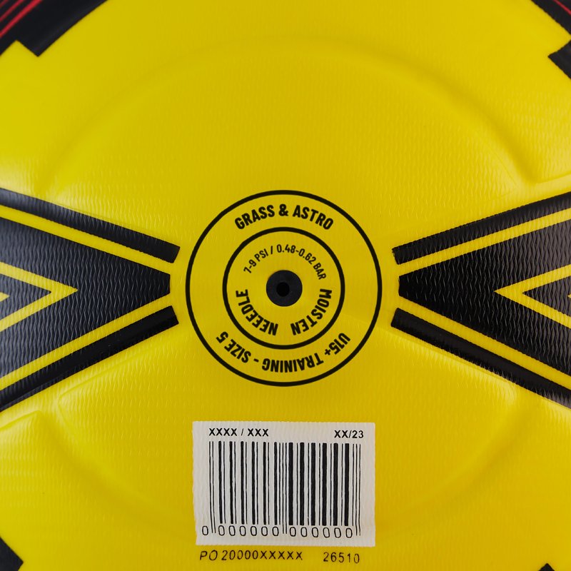 Mitre Impel One Training Soccer Ball - 4, Fluo Yellow - 6-Panel, Soft-Touch Foam