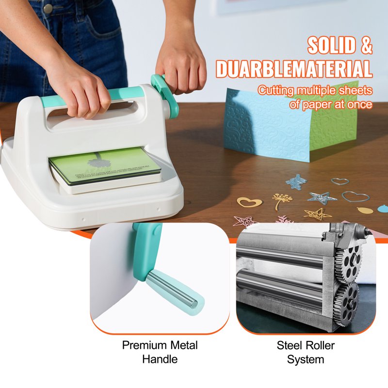 Manual Die Cutting & Embossing Machine for Crafts and Cardmaking, 6 Inch Portable