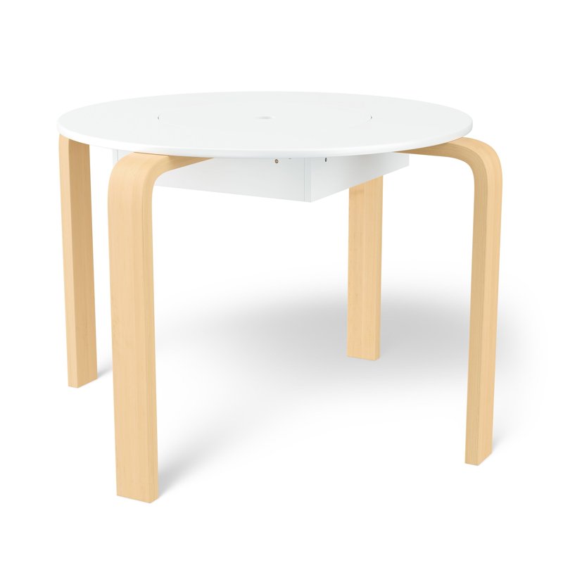 Kids Play Table and Chair Set with Chalkboard & Storage - Multi & White