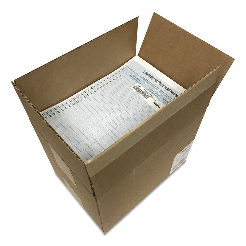 Patient Sign-in Label Forms - 125 Pack Confidential, Removable & Bilingual