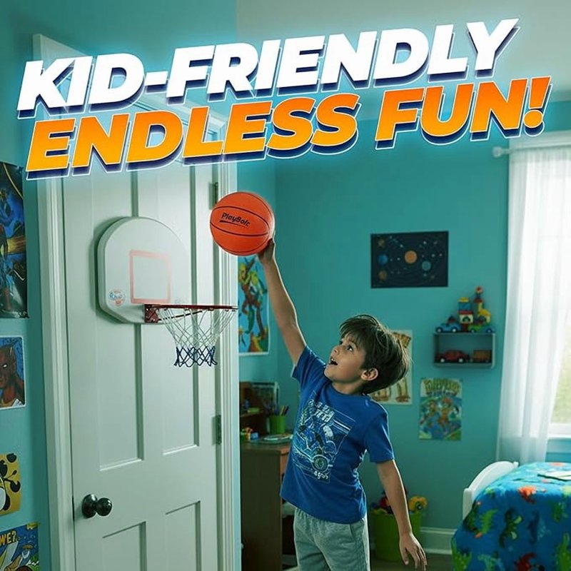 Mini Basketballs Set - 3 Pack 7 Inch Youth Rubber Balls for Indoor Outdoor Play