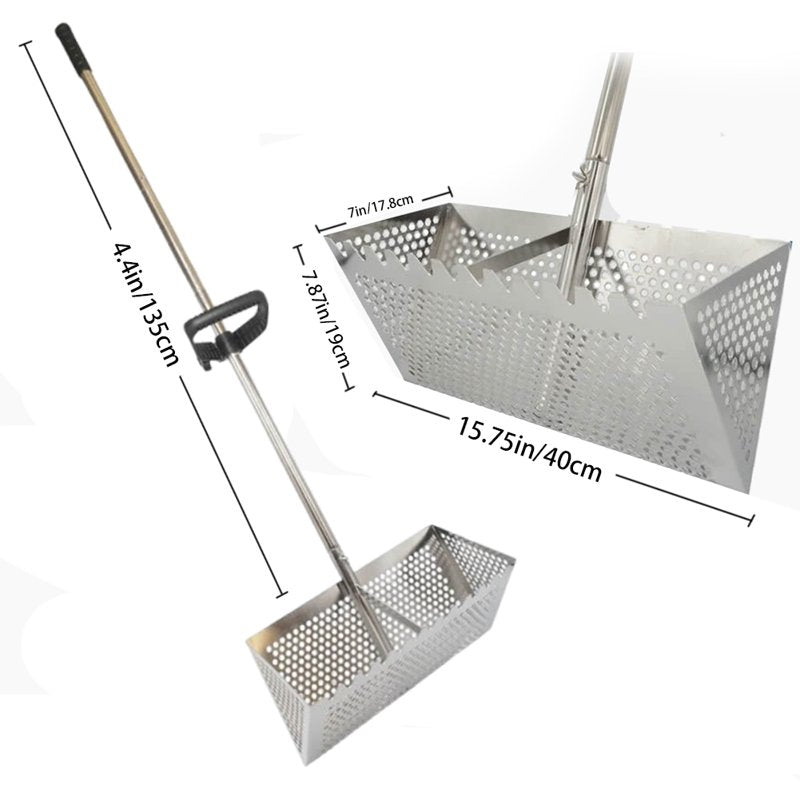 Stainless Steel Beach Sand Scoop & Shell Shovel Set for Crabs Shells and Sand Screening