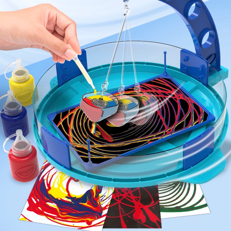 Kids Gravity-Driven Paint Pendulum Art Kit with Washable Paints & Paper