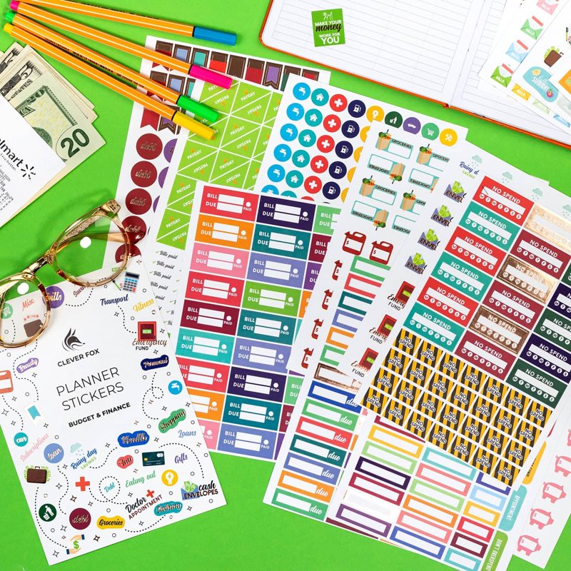 Budget Planner Sticker Set - 1030+ Financial Stickers for Monthly and Weekly Budgeting