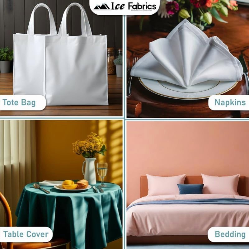Cotton Polyester Broadcloth Fabric by The Yard - Versatile 60-Inch Width for Sewing & Home Decor