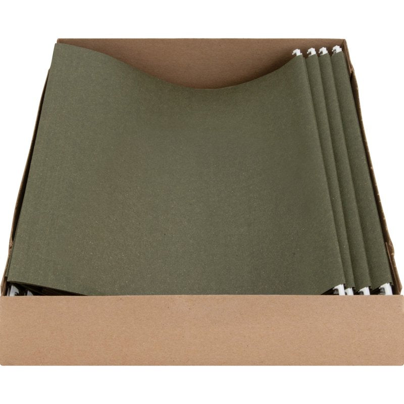 Green Hanging File Folders for Office & Business Use - 25 Pack