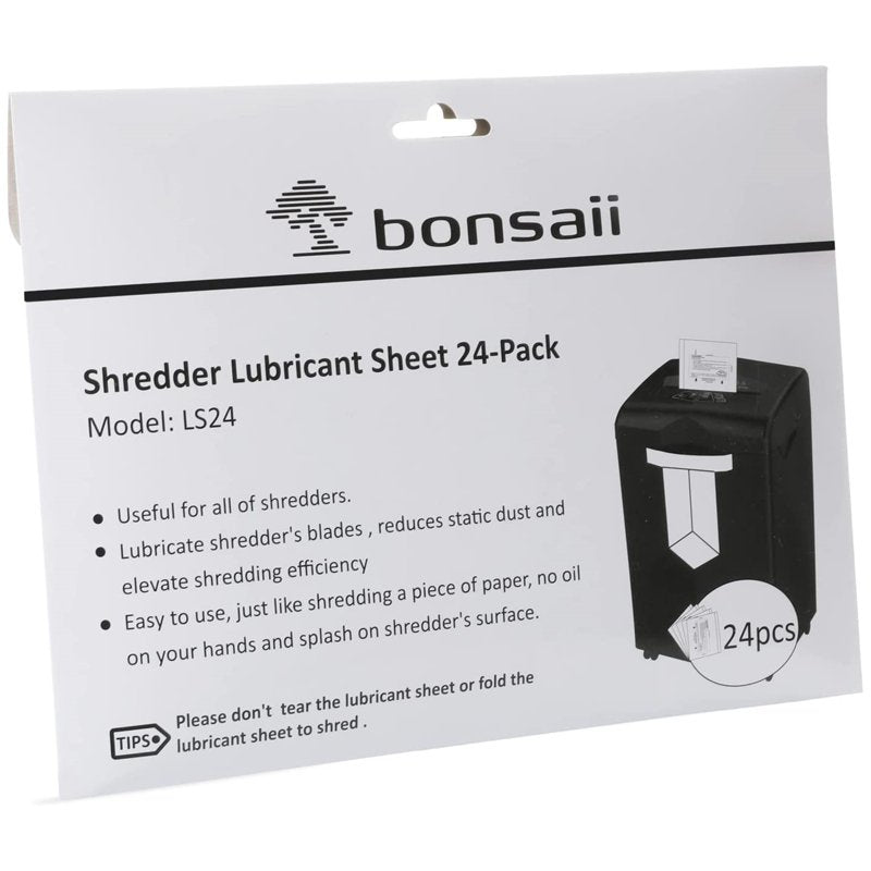 Paper Shredder Lubricant Sheets 24-Pack for All Shredders - Easy Maintenance