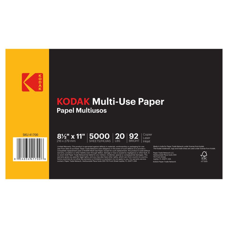 Multi-Purpose Printer Paper 20lb 8.5x11 Copy Paper - 5000 Sheets