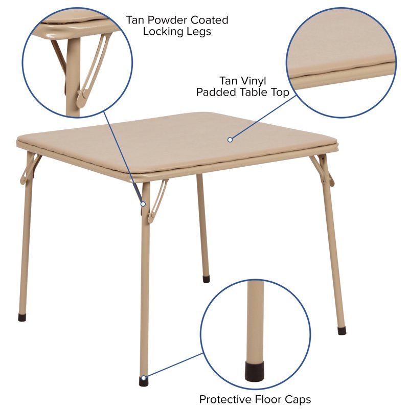 Kids Folding Activity Table and Chairs Set - 3 or 4 Pack, Multiple Colors