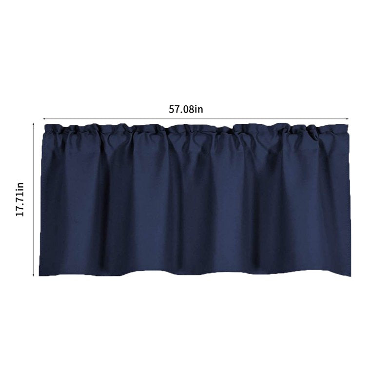 Blackout Valance Curtain for Kitchen & Living Room 57x18 Inches – Decorative Window Treatment