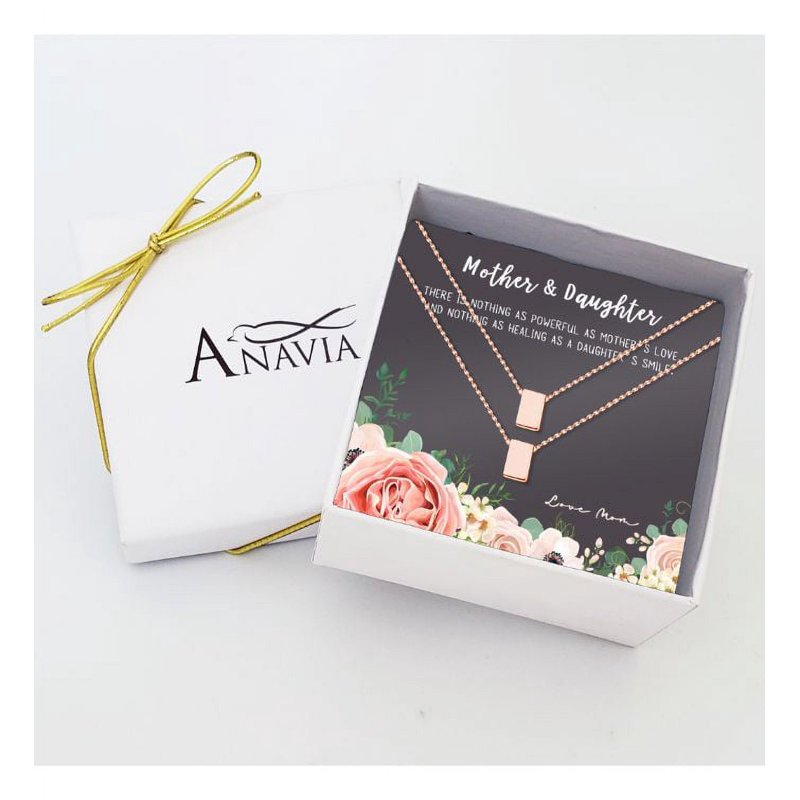 Mother and Daughter Matching Cube Necklace Set - Mother's Day Gift for Her